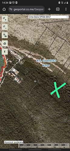 Plot in Glavaticici on 3000m2 close to the sea